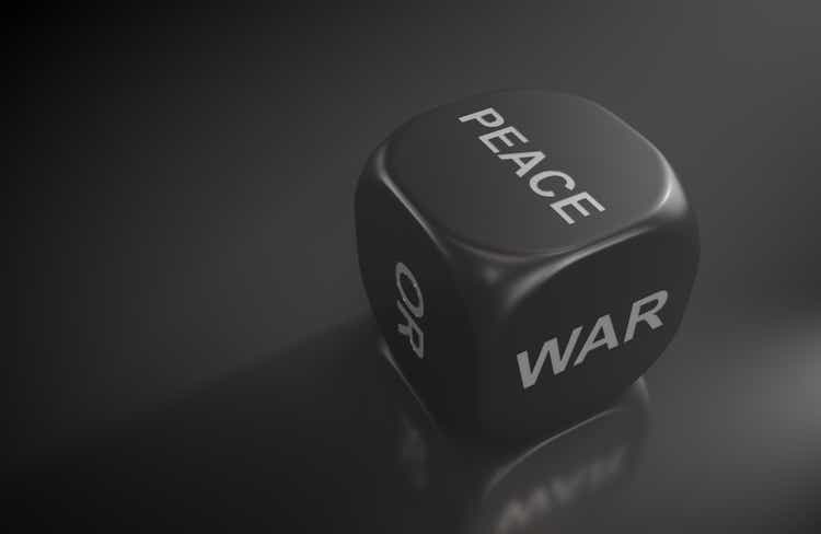 Geopolitical games. Dice with options: war or peace