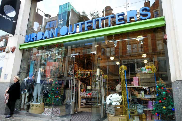 Urban Outfitters fashion clothing store at 36 to 38 Kensington High Street, London