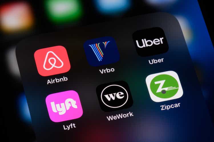 Sharing Economy - Airbnb, Vrbo, Uber, Lyft, WeWork and Zipcar