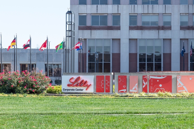 Eli Lilly and Company World Headquarters. Lilly makes Medicines and Pharmaceuticals.