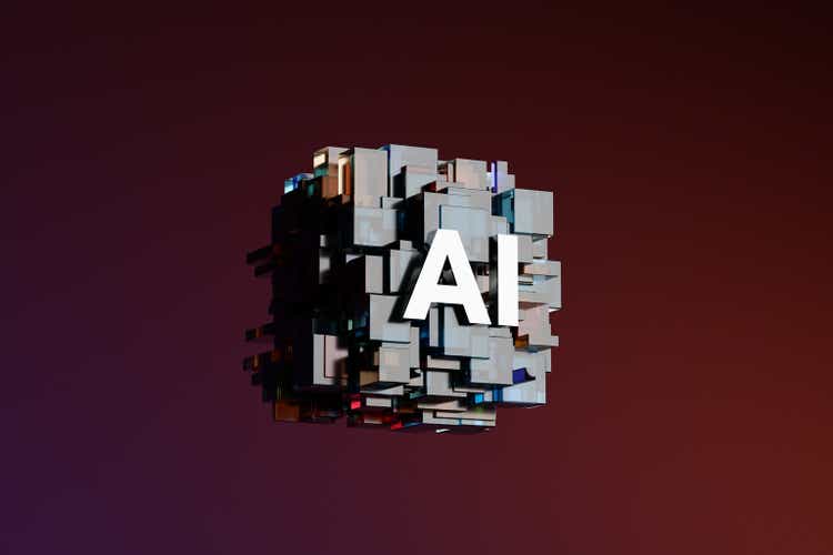 Conceptual blocks with AI logo