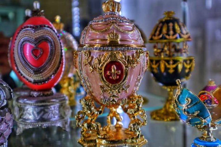 Faberge eggs close up