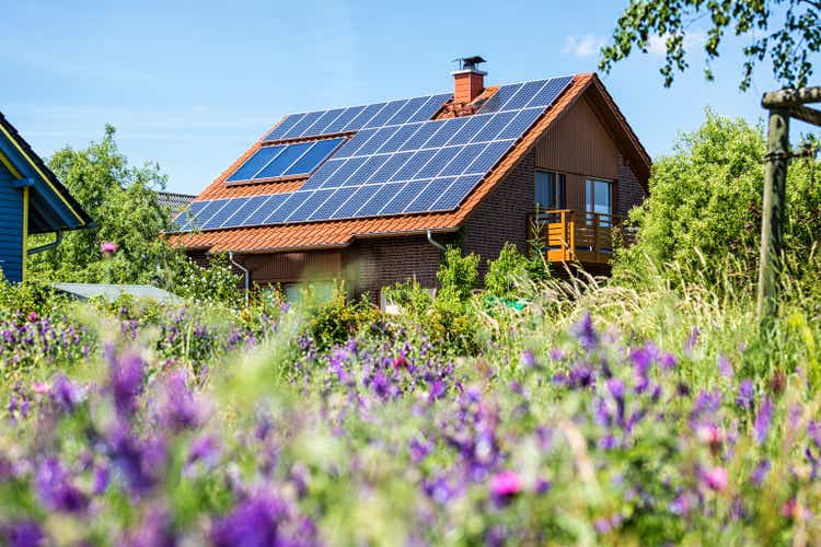 house with solar panels