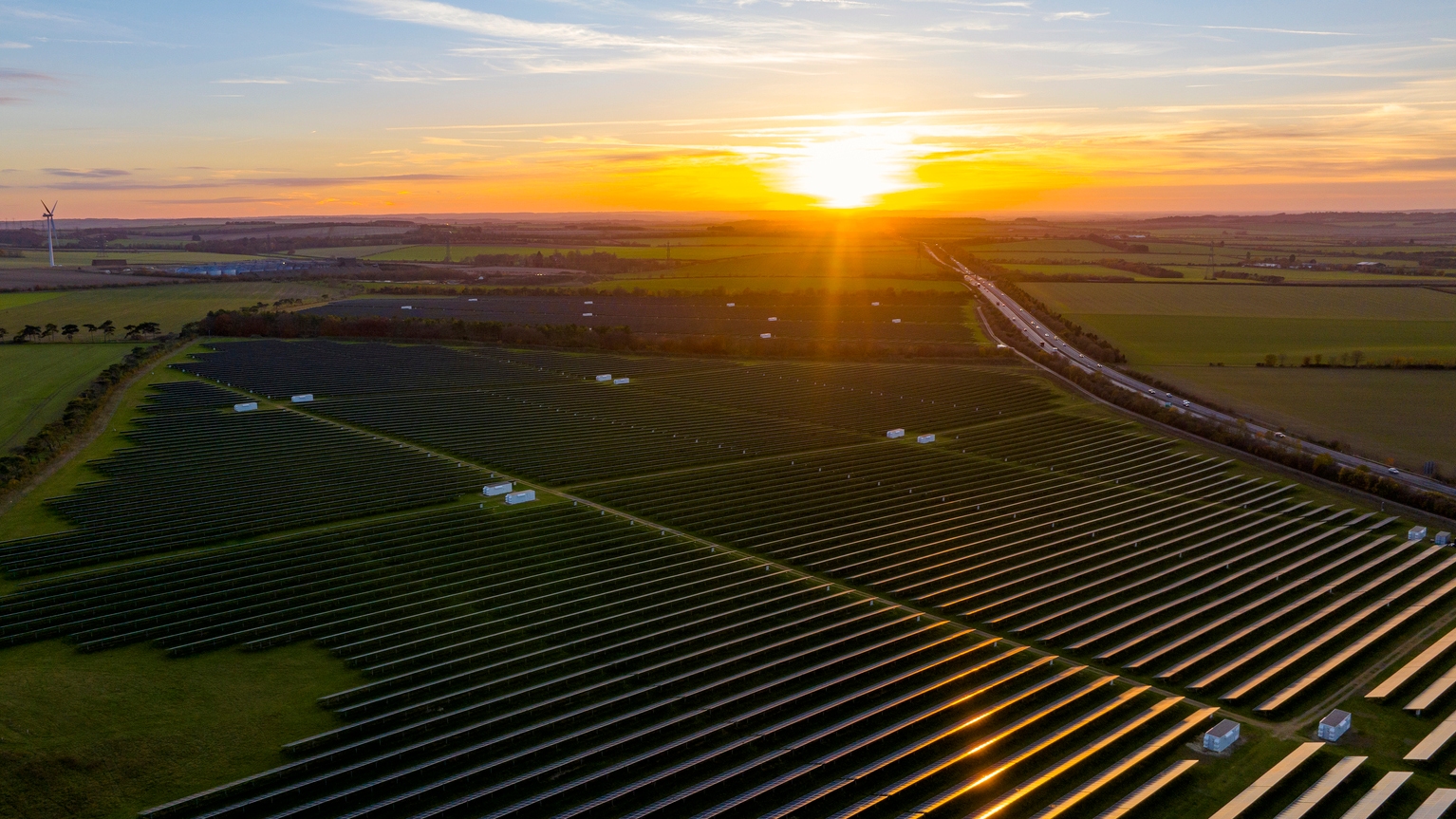 Solar Farm Sunset