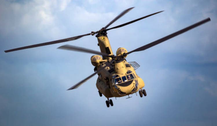US Army Boeing CH-47F Chinook transport helicopter