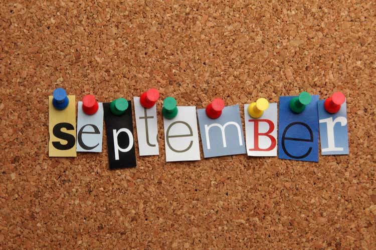 September pinned on noticeboard