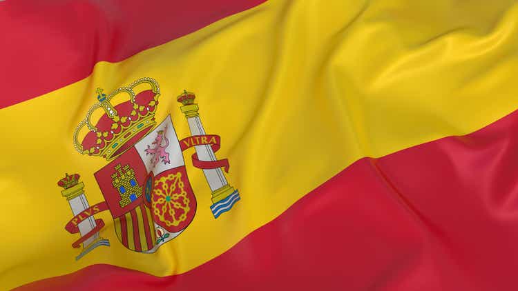 The national flag of the country of Spain
