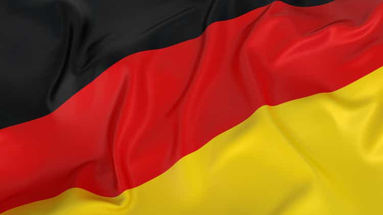 Germany's economy contracted 0.3% Y/Y in Q3 1 Majestic Glossy German Flag