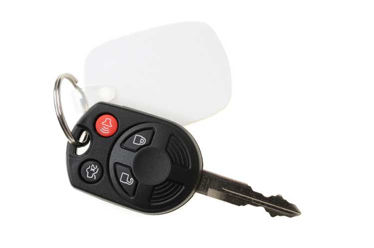 Automotive Remote Key on White