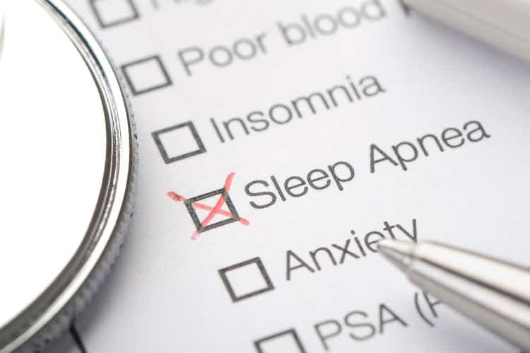 Sleep apnea medical record chart