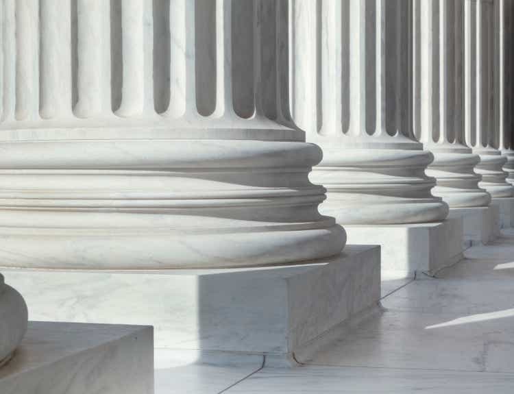 Column outside U.S. Supreme Court building