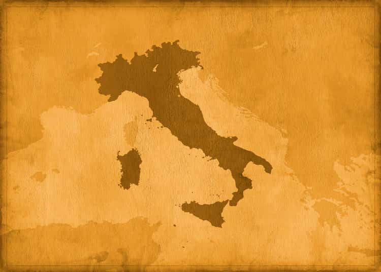 Vintage italy map