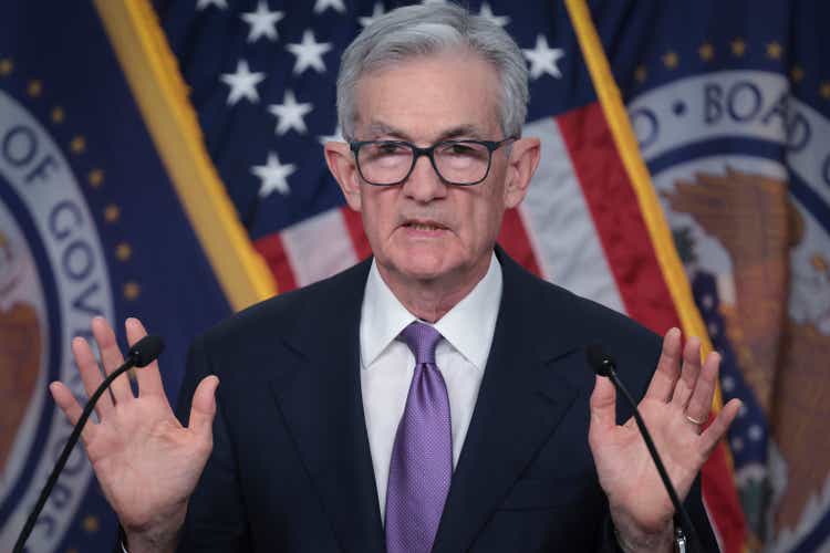 Fed Chair Jerome Powell Holds News Conference Following The Federal Open Market Committee Meeting