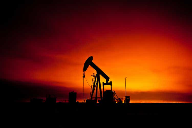 Pumpjack at sunset