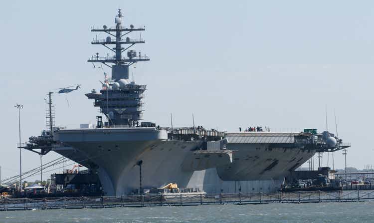 US Navy aircraft carrier