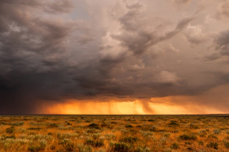 Dark thunderstorm sky.