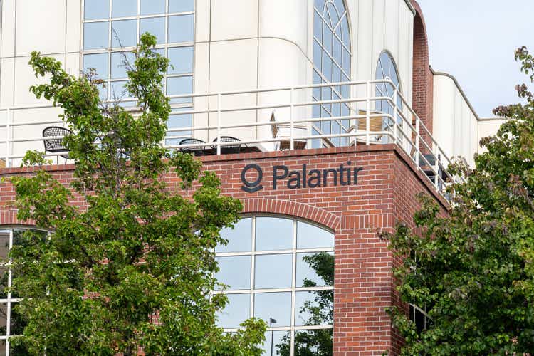 Palantir Technologies office in Palo Alto, California, USA