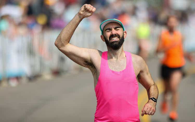 Powerful Marathon Finish Line Celebration Moment