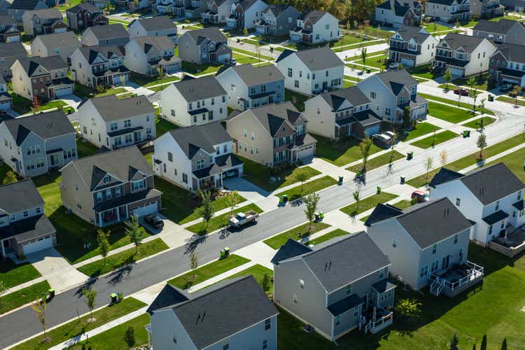 Numerous Suburban Tract Houses in Ann Arbor, Michigan