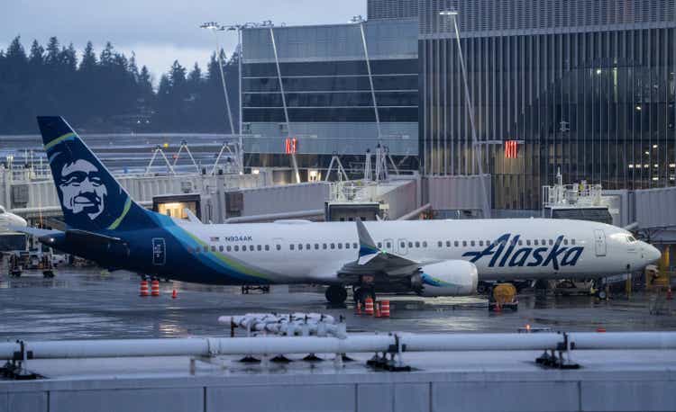 Alaska Airlines Grounds Its Fleet Of 65 Boeing 737 Max 9"s, After Fuselage Section Blew Out In Flight