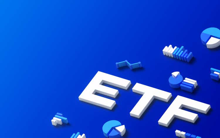 ETF Stock Asset Trading Chart Graph 3D Statistics Background