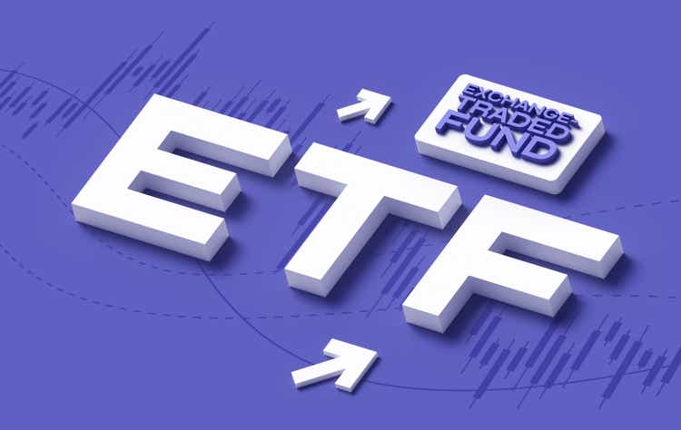 ETF Stock Asset Trading Chart 3D Background