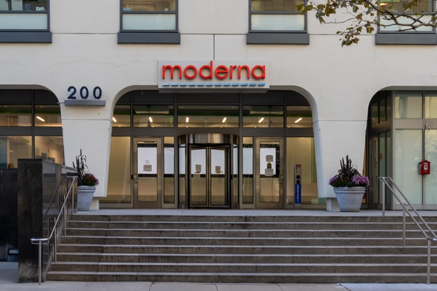 Moderna headquarters in Cambridge, MA, USA