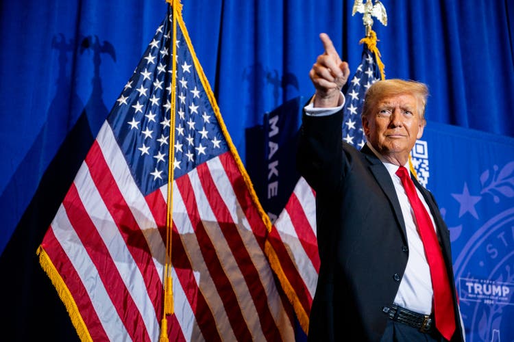 Donald Trump Holds Campaign Event In NH One Day After Iowa Caucuses
