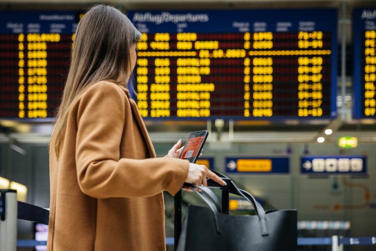 Solo Traveler at Departures