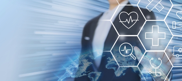 Healthcare Technology Integration with Global Medical Network Concept