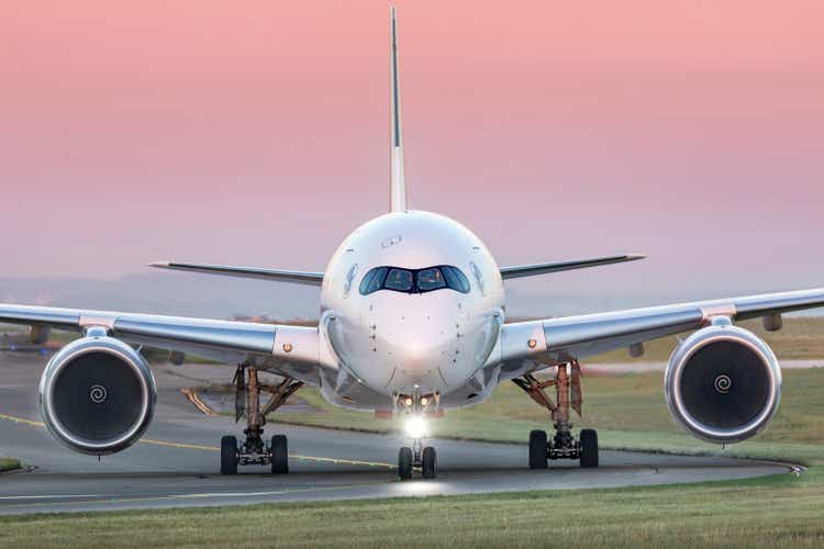 Airbus A350 Air France taxiing at Charles de Gaulle Airport