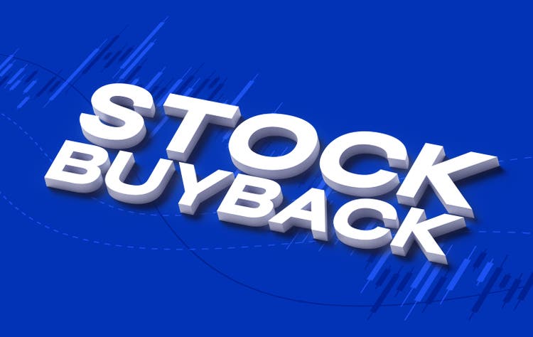 Stock Buyback Stock Trading Chart 3D Background