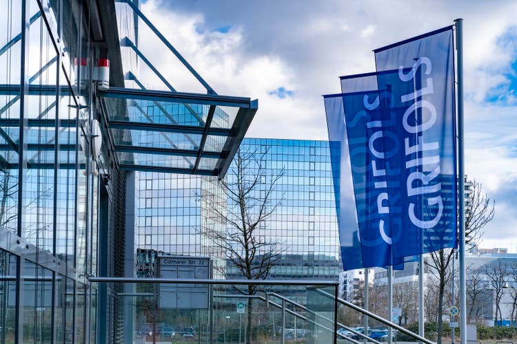 global healthcare company Grifols, develops plasma-derived medicines and innovative biopharmaceutical solutions, Biopharmaceutical technologies and drugs, Frankfurt, Germany - February 13, 2024