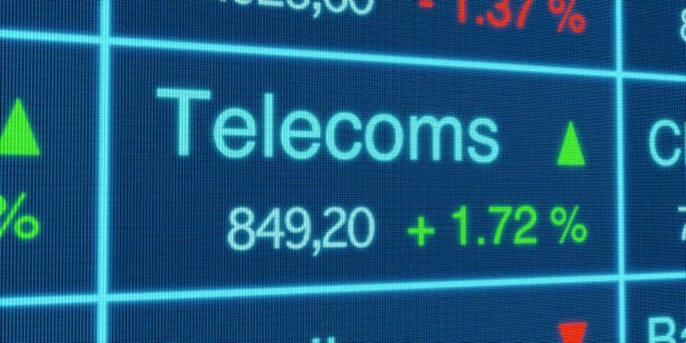 Telecoms sector index, stock exchange.