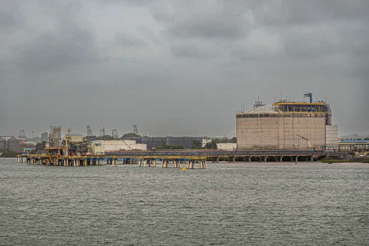 AES power station main building, Colon Port, Limon Bay, Panama