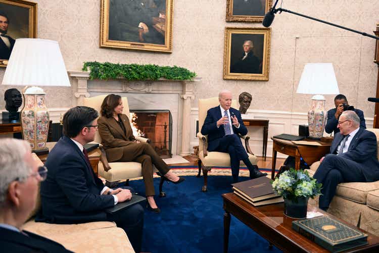 President Biden meets with congressional leaders at the White House