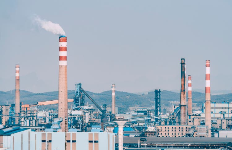 a steel plant in Liuzhou, Guangxi, China, Asia