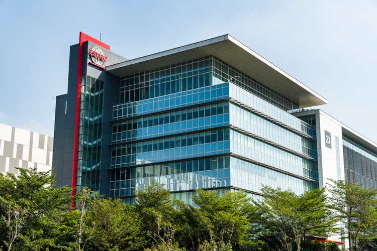 View of the Taiwan Semiconductor Manufacturing Company (TSMC) plant.