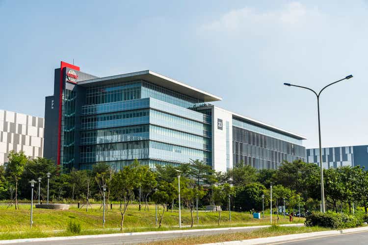 View of the Taiwan Semiconductor Manufacturing Company (TSMC) plant.