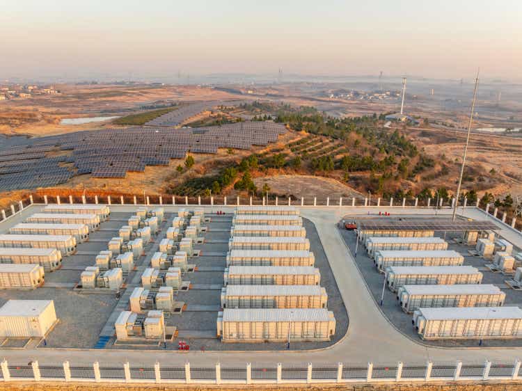 Energy storage power station in the morning