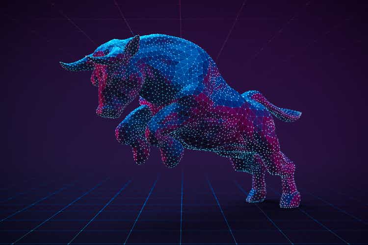 Digital Bull Financial Technology Background