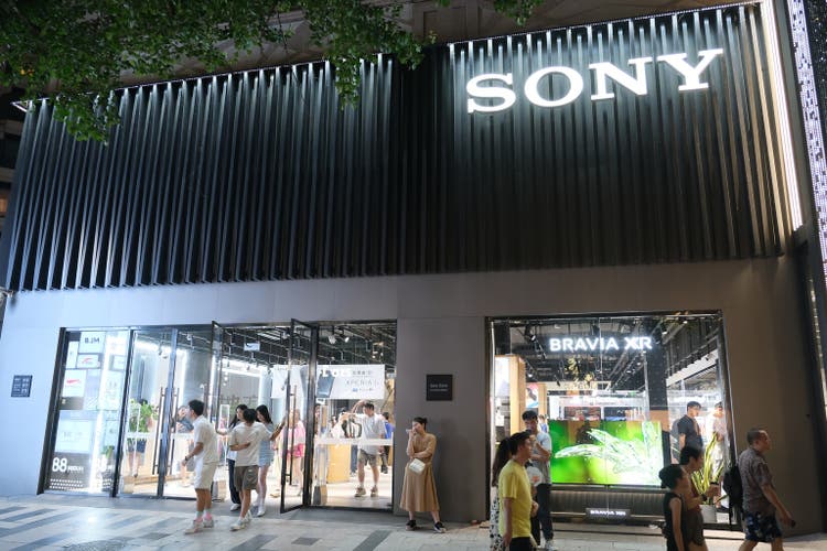 large SONY electronics flagship retail store