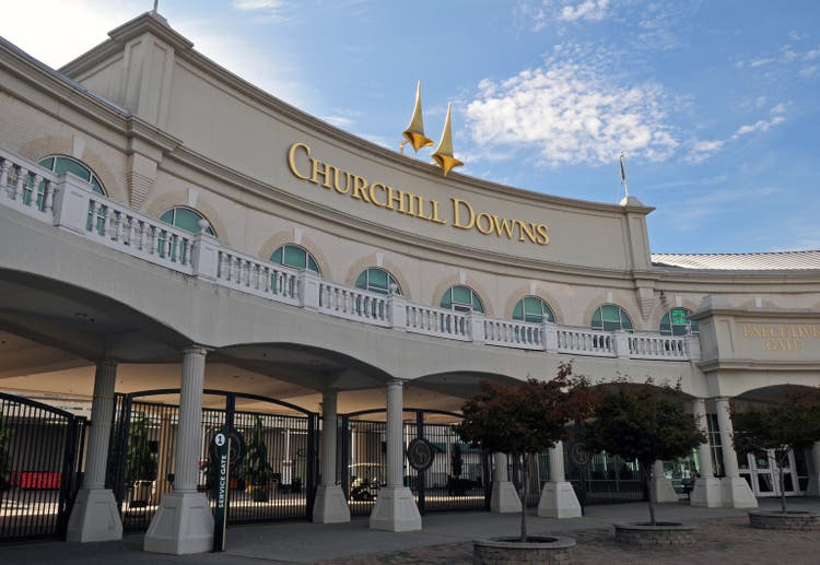 Entrance to Churchill Downs racetrack in Louisville, Kentucky