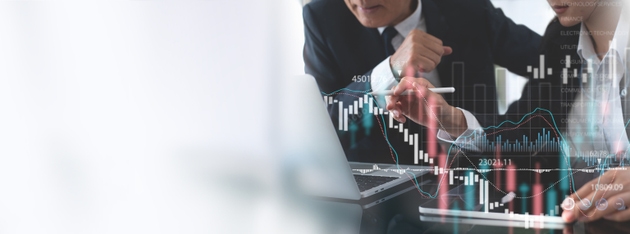 Business analysis, marketing plan, strategy and solution. Business team meeting to discuss teh situation on the market, monitoring financial, stock market report, economic graph growth chart