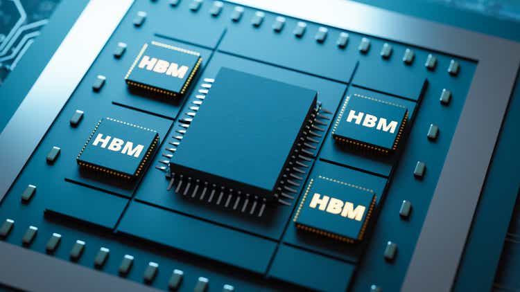 High bandwidth Memory called HBM concepts backgrounds. 3d rendering