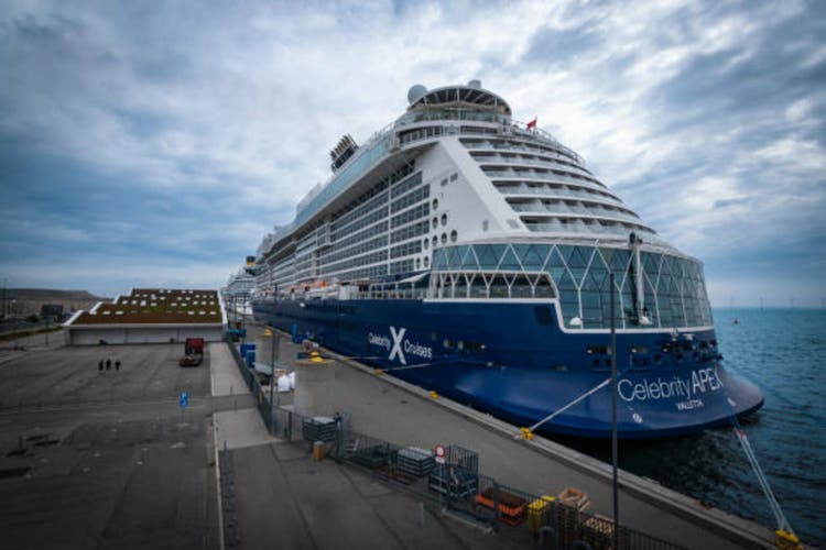 Celebrity Cruise ship Apex in port of Copenhagen, Denmark.