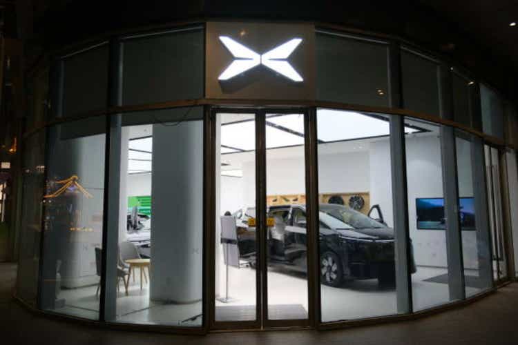 XPeng Motors electric car store in China