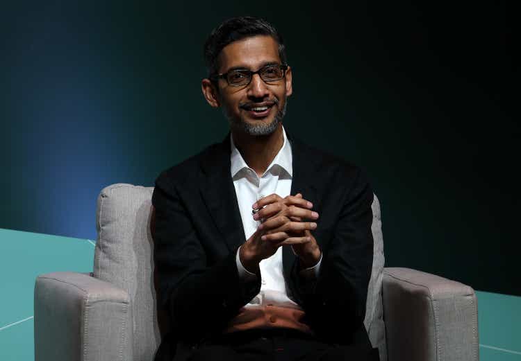 Fed Chair Powell And Google CEO Sundar Pichai Speak At Stanford University