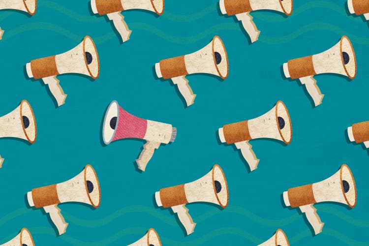 Stand out from the crowd megaphone