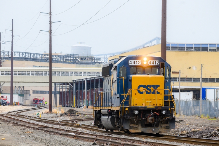 Conrail train in Chester PA